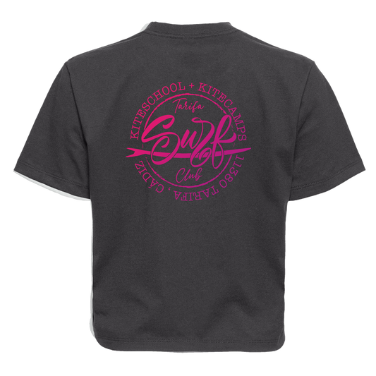 TSC CROPTOP BLACK & MAGENTA WOMEN