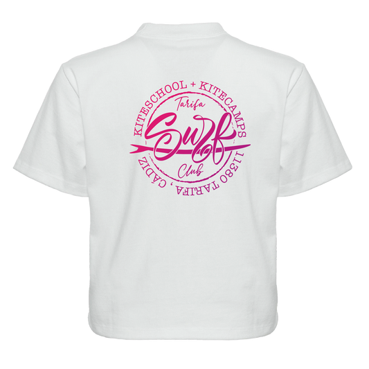 TSC CROPTOP WHITE & MAGENTA WOMEN