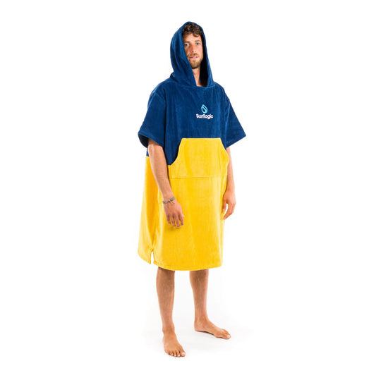SURFLOGIC PONCHO NAVY/YELLOW