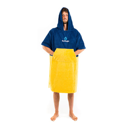SURFLOGIC PONCHO NAVY/YELLOW