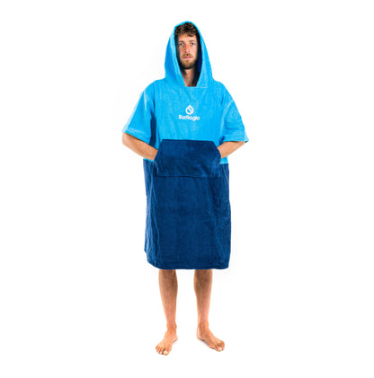 SURFLOGIC PONCHO CYAN/NAVY