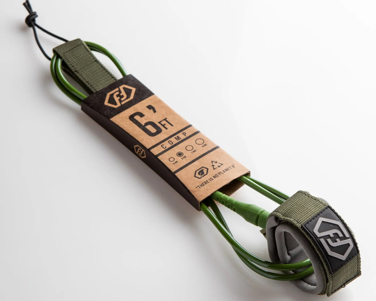 FEATHER FINS LEASH ARMY GREEN 8'