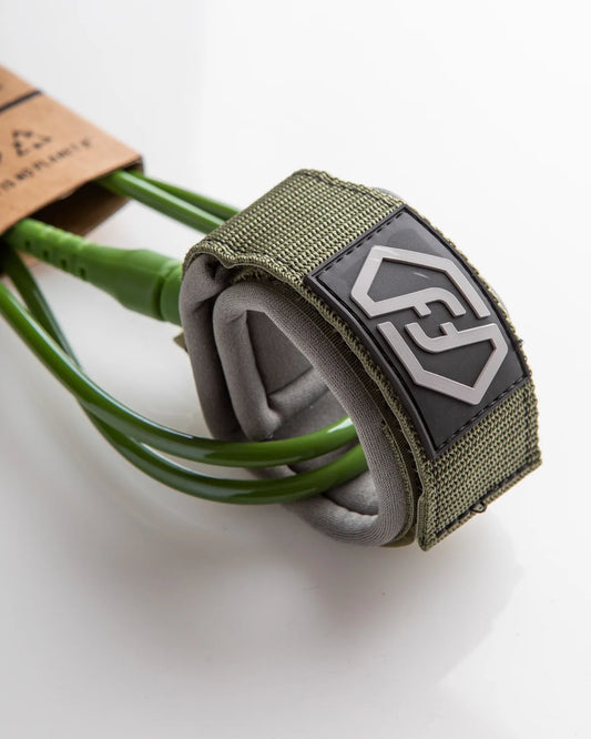 FEATHER FINS LEASH ARMY GREEN 8'