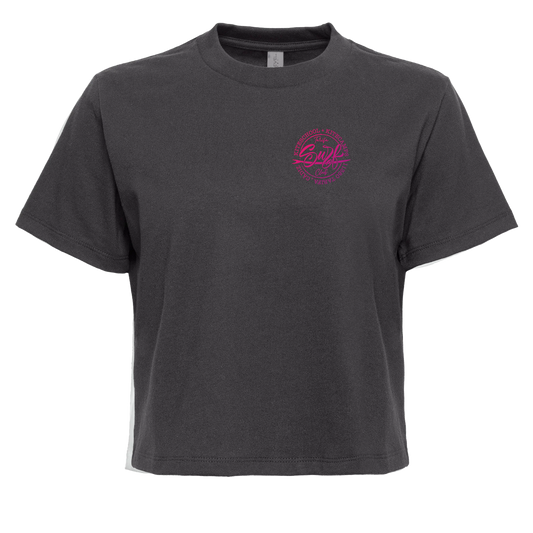 TSC CROPTOP BLACK & MAGENTA WOMEN
