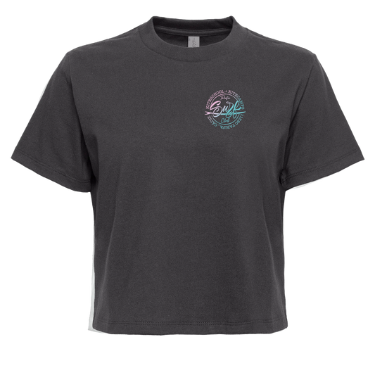TSC CROPTOP BLACK & UNICORN WOMEN