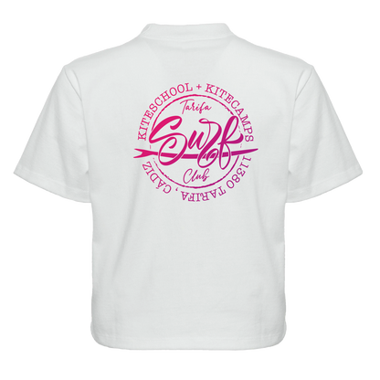 TSC CROPTOP WHITE & MAGENTA WOMEN