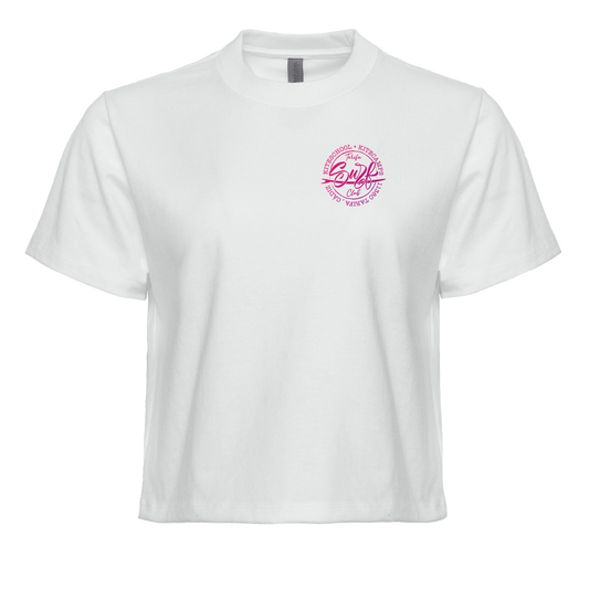 TSC CROPTOP WHITE & MAGENTA WOMEN